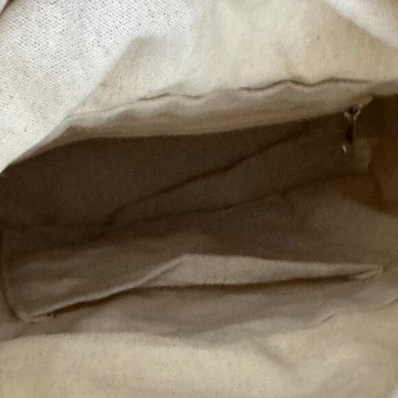 Urban Expression Mallorca Tote Yellow White Basket Weave Canvas Lined - Picture 12 of 14